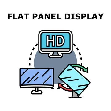 Flat panel display concept with technology monitors イラスト素材
