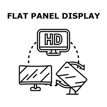 Flat panel display concept with technology monitors イラスト素材