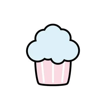 Flat paper cut style icon of cake. Vector illustration Stock Illustration