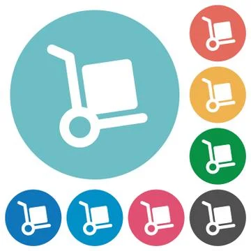 Flat parcel delivery icons Stock Illustration