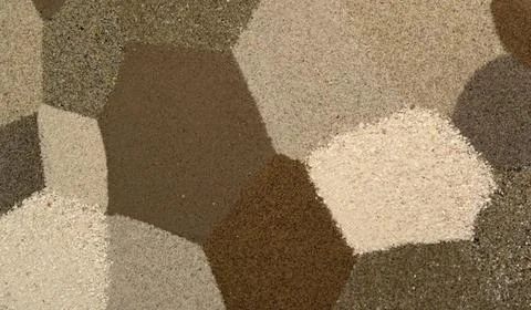Flat parcelled sand pattern abstract full frame pattern of flat brown tone... Stock Photos