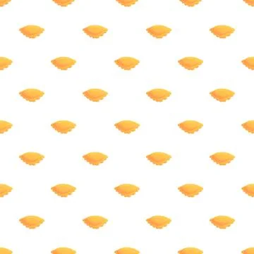 Flat pasta ravioli pattern, italian food background Illustrazione stock