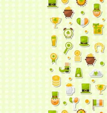 Flat patrick seamless 01 bf Illustrazione stock