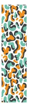 A flat pattern illustration featuring leopard spot pattern with abstract spot 库存插图