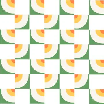 Flat pattern squares background flat vector illustration. Retro funky graphic. Stock Illustration