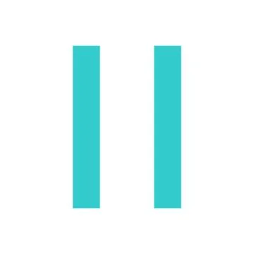 Flat pause icon audio sign player interface button Illustrazione stock