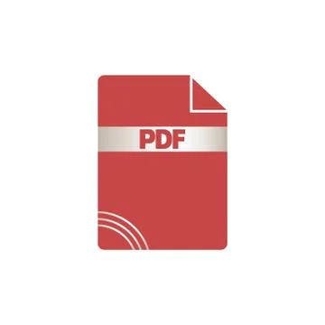 Flat pdf icon vector illustration with white background Stock Illustration