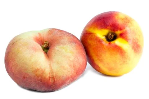 Flat peach and nectarine Stock Photos