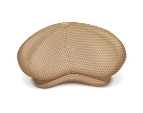 Flat Peaked cap. Classic head male hat. Vector illustration. Stock-Illustration