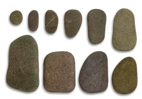 Flat pebbles arrangement Stock Photos