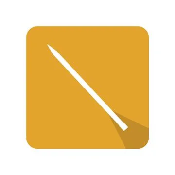 Flat pen icon vector illustration with color background Stock Illustration