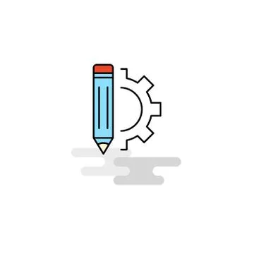 Flat Pencil  Icon. Vector イラスト素材