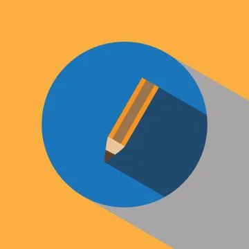 Flat pencil icon vector universal sign .. Stock Illustration