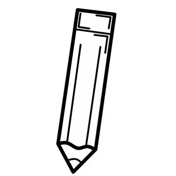 Flat pencil Illustrazione stock