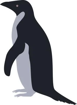 Flat Penguin Vector Illustration Stock Illustration