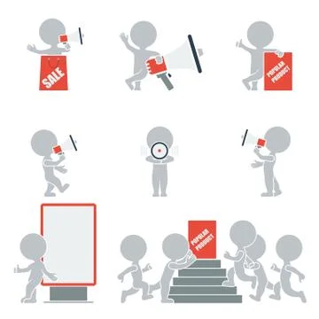 Flat people - promotion Stock Illustration