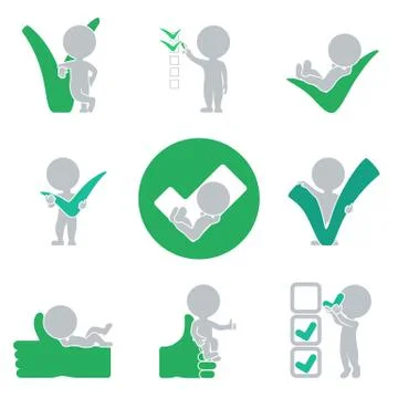Flat people - success Stock Illustration