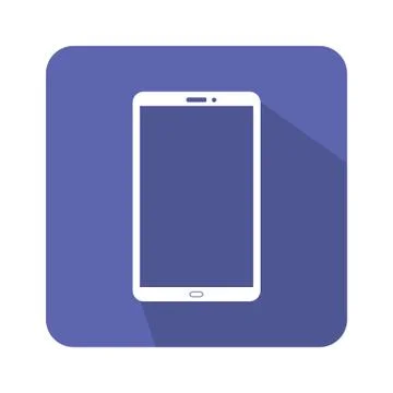 Flat phone icon vector illustration on color background Stock Illustration