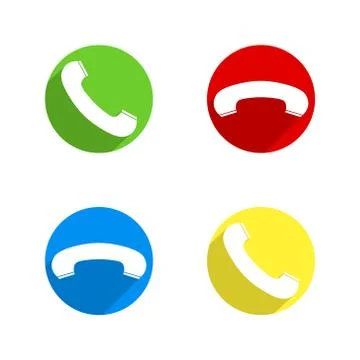 Flat phone icons Stock Illustration