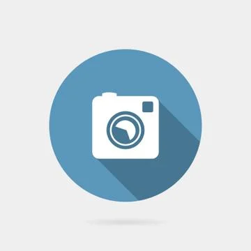 Flat  photo or camera icon Stock Illustration