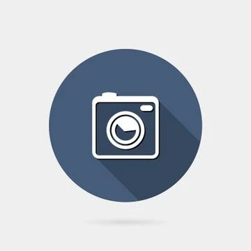 Flat photo or camera icon Stock Illustration