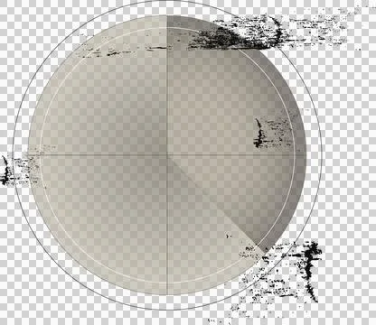 Flat pie chart circle is showing on transparent background with beige quadrants, Illustrazione stock