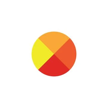 Flat pie chart icon symbol vector Illustration. Stock Illustration