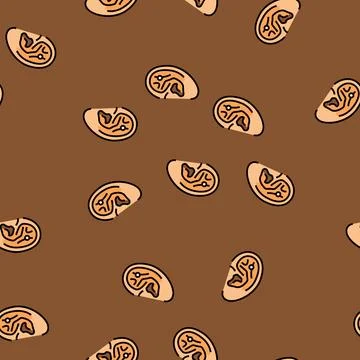 Flat piercing earring vector seamless pattern Stock Illustration