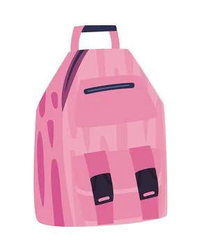 Flat pink backpack Stockillustratie