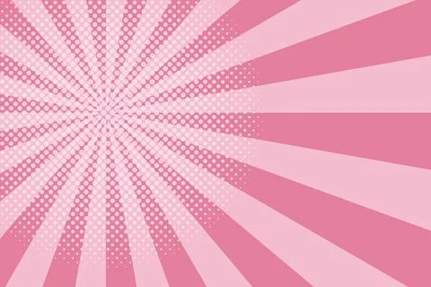 Flat pink comic style background with halftone イラスト素材