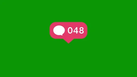 Flat pink comment speech bubble icons with number counter animation Stock Footage 346824562