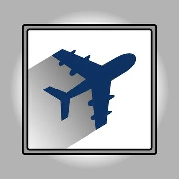 Flat plane icon Stock Illustration