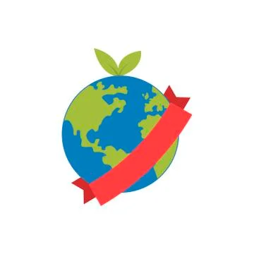 Flat planet Earth icon. Vector illustration for web banner, web and mobile, i Illustrazione stock