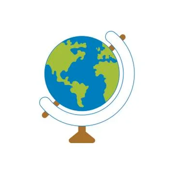 Flat planet Earth icon. Vector illustration for web banner, web and mobile, i Stock Illustration