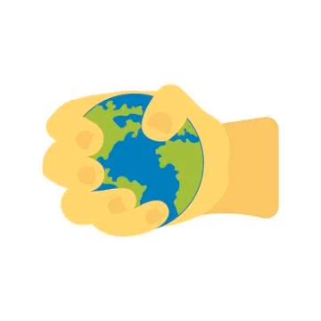 Flat planet Earth icon. Vector illustration for web banner, web and mobile, i Stock Illustration