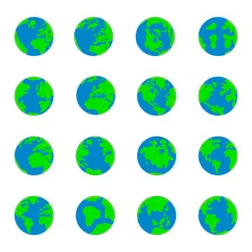 Flat planet Earth icon. Vector illustration for web banner, web and mobile, i Stock Illustration