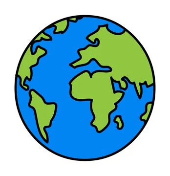 Flat planet Earth icon. Vector illustration for web banner, web and mobile, i Stock Illustration