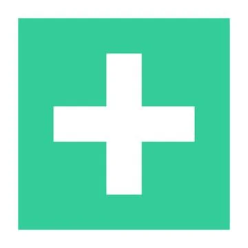 Flat plus icon addition square sign button Illustrazione stock