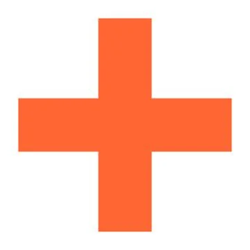 Flat plus icon criss cross sign addition button Illustrazione stock