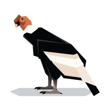 Flat polygonal Andean condor Stock Illustration