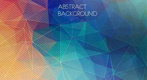 Flat polygonal background Illustrazione stock