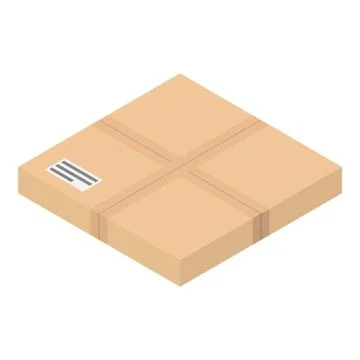 Flat postal box icon, isometric style イラスト素材
