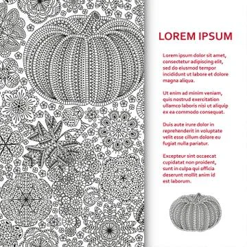 Flat poster or banner template with beautiful ornaments Stock Illustration