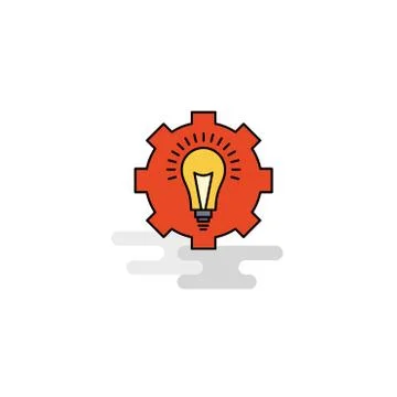 Flat Power setting Icon. Vector Illustrazione stock