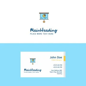 Flat Presentation board  Logo and Visiting Card Template. Busienss Concept Lo Illustrazione stock