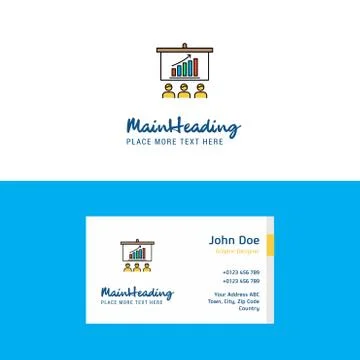 Flat Presentation Logo and Visiting Card Template. Busienss Concept Logo Desi Stock Illustration