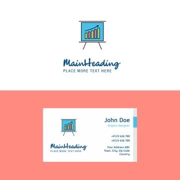Flat Presentation Logo and Visiting Card Template. Busienss Concept Logo Desi Stock Illustration