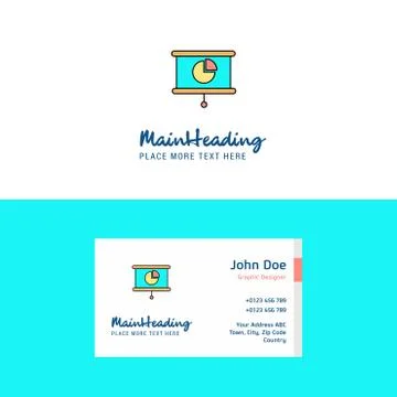 Flat Presentation Logo and Visiting Card Template. Busienss Concept Logo Desi Stock Illustration
