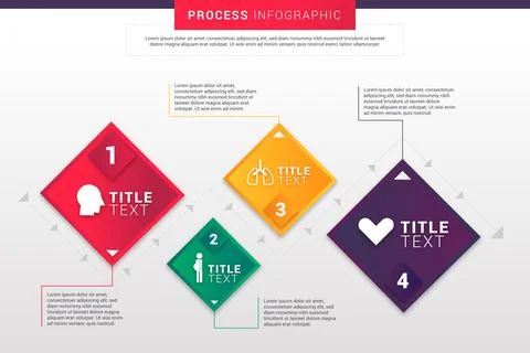 Flat process infographic concept Stock Illustration