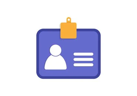 Flat Profile Identification Card Vector Illustrazione stock